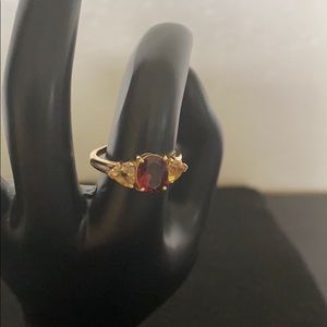 Garnet and Citrine Ring